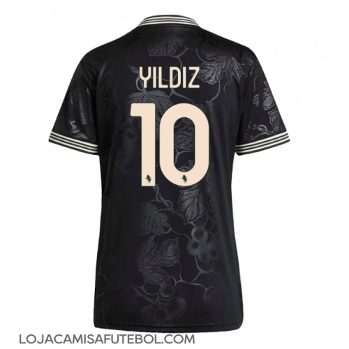 Camisa de Futebol Juventus Kenan Yildiz #10 Equipamento Alternativo Mulheres 2025-26 Manga Curta